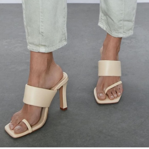 low gold strappy heels